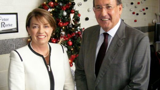 Qld Premier Anna Bligh and Member for Toowoomba North Kerry Shine on arrival for the Concert