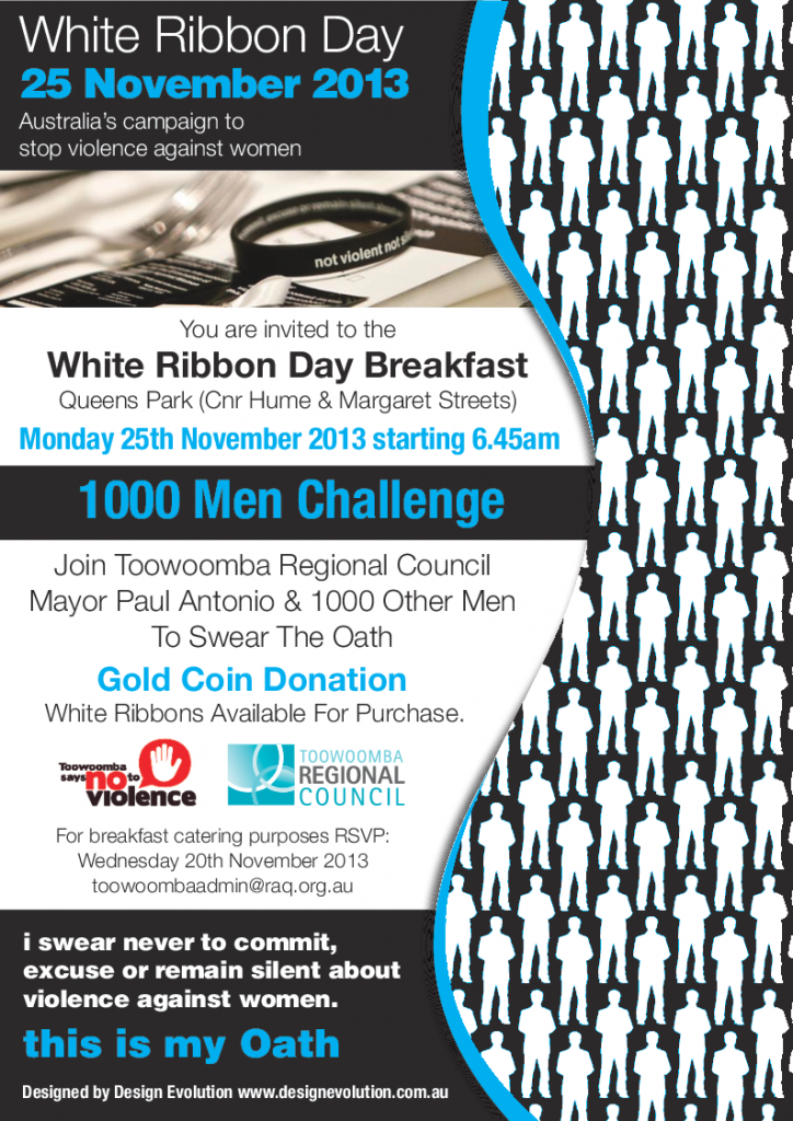 White Ribbon Day Poster