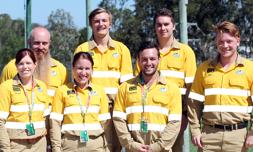 New Ergon apprentices (from left) Megan Seigmeier, Matthew Steger, Kim Major, Matthew Reis, Jordan Pettman, Jacob Parkin and Jake Crisp.